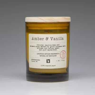 Amber & Vanilla – 11oz scented candle
