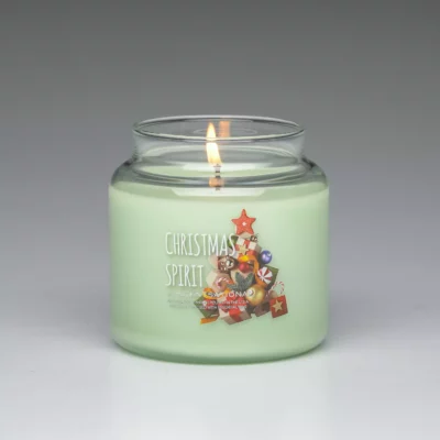 Christmas Spirit-TREE 19oz scented candle burning