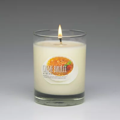 Crème Brulee – 11oz scented candle burning