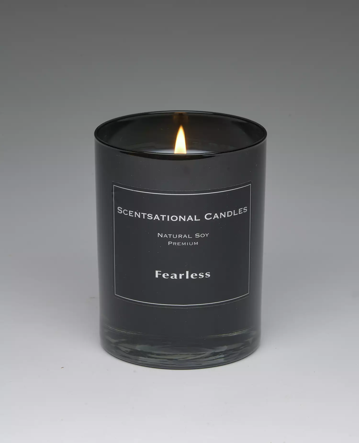 Fearless – 11oz scented candle burning