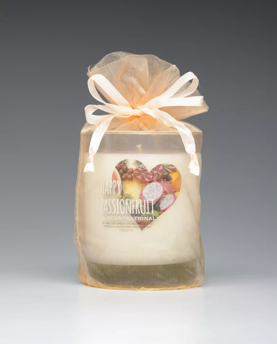 Happy Passionfruit – 11oz scented candle with bag