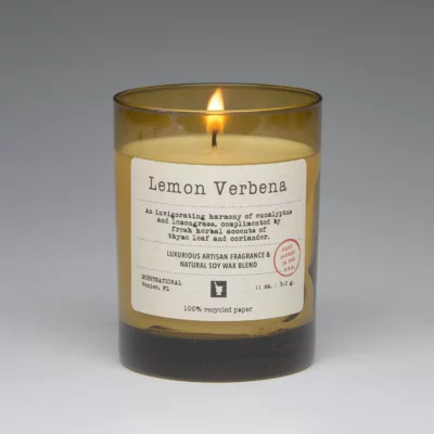 Lemon Verbena – 11oz scented candle burning