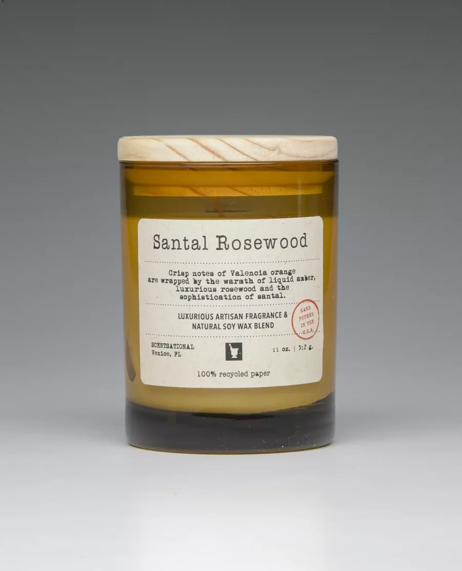 Santal Rosewood – 11oz scented candle
