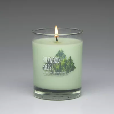 Sherwood Forest – 11oz scented candle burning