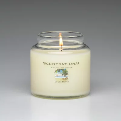 South Beach 19oz Scented Candle burning