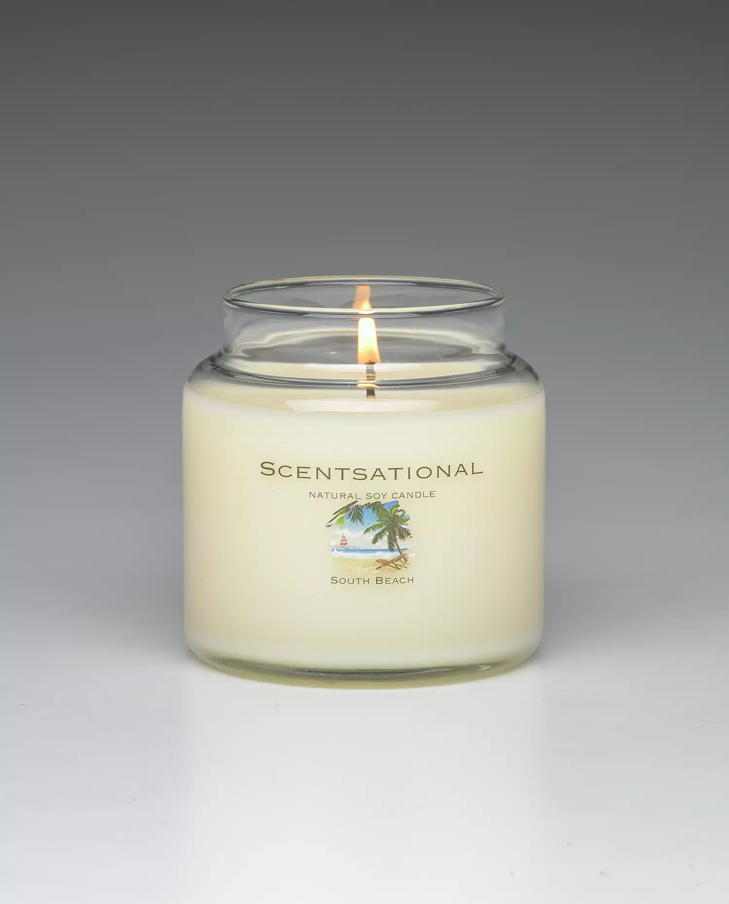 South Beach 19oz Scented Candle burning