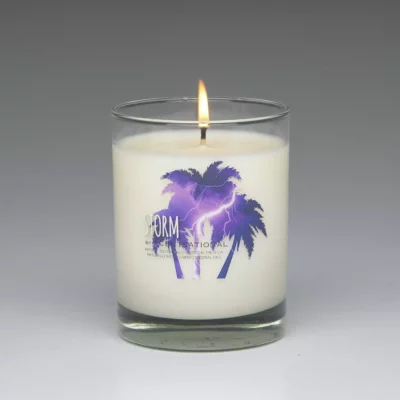 Storm – 11oz scented candle burning