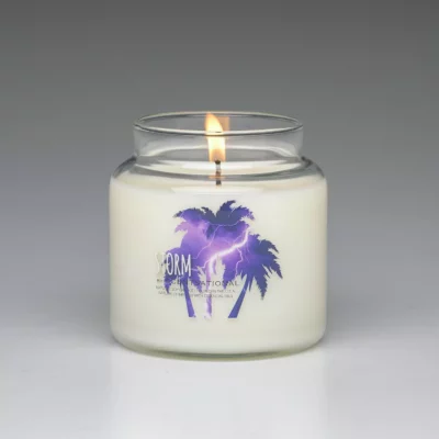 Storm – 19oz scented candle burning