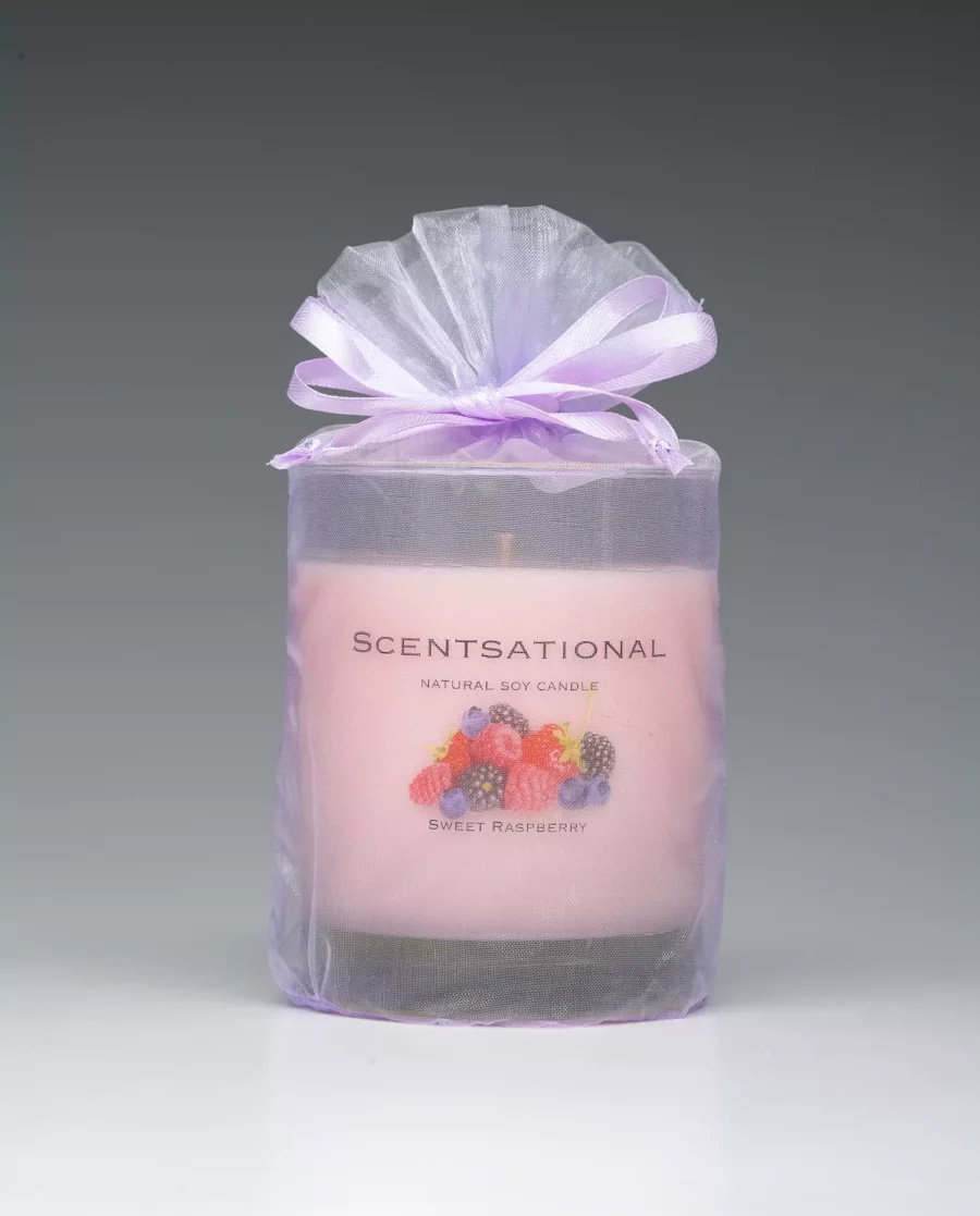 Sweet Raspberry – 11oz scented candle with bag